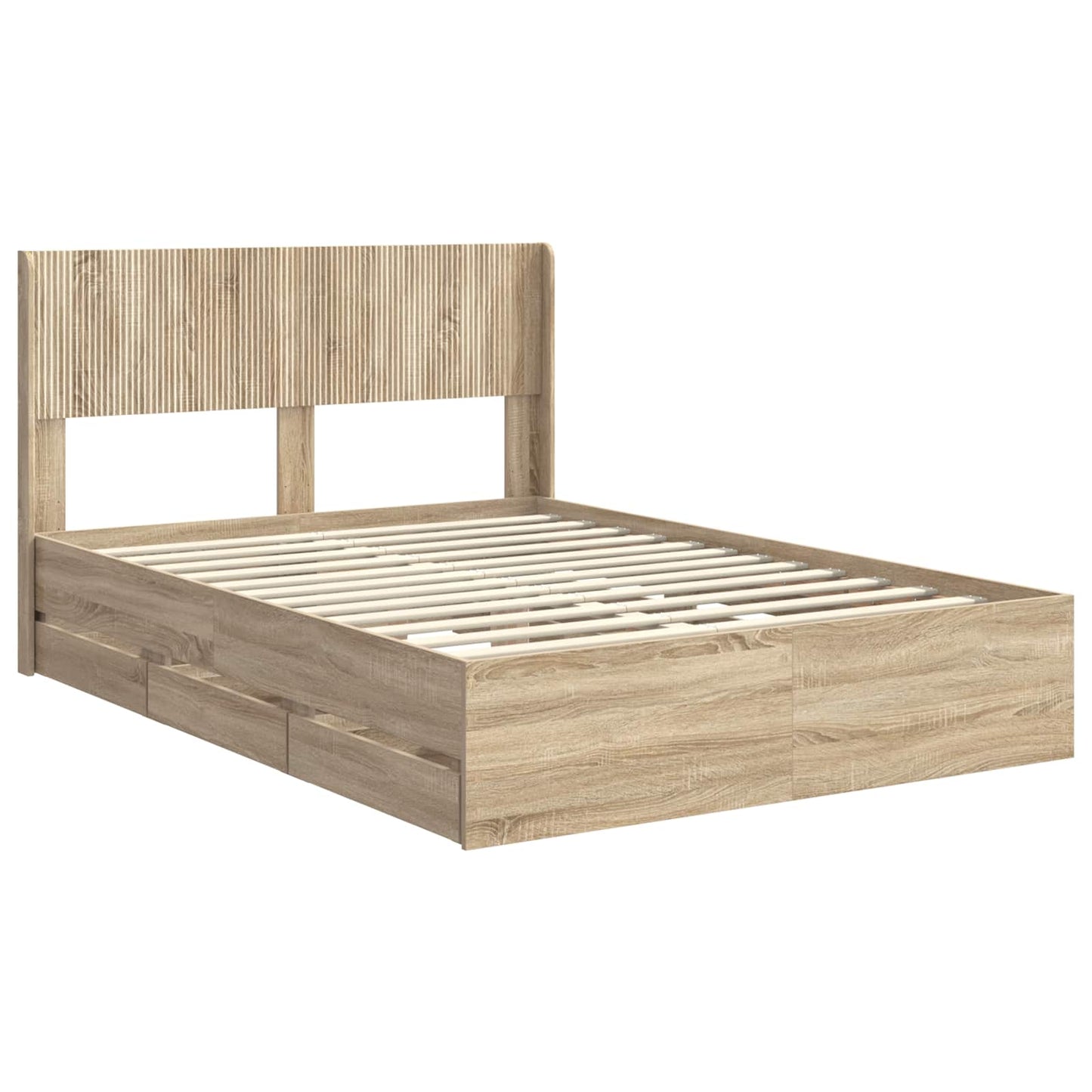 Bed Frame Storage Sonoma Oak 156.5 cm x 203 cm x 100 cm