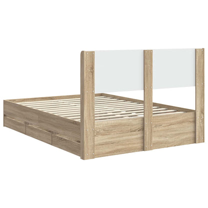 Bed Frame Storage Sonoma Oak 156.5 cm x 203 cm x 100 cm