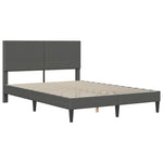 Double Bed Frame Headboard Dark Grey Corduroy | HomeAndLivin