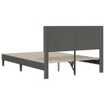 Double Bed Frame Headboard Dark Grey Corduroy | HomeAndLivin