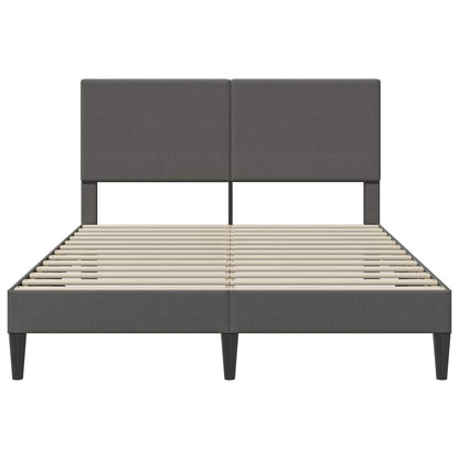 Double Bed Frame Headboard Dark Grey Corduroy | HomeAndLivin