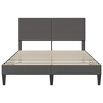 Double Bed Frame Headboard Dark Grey Corduroy | HomeAndLivin