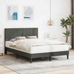 Queen Bed Frame Headboard Dark Grey Corduroy | HomeAndLiving