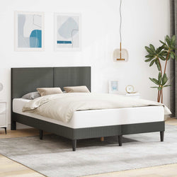 Queen Bed Frame Headboard Dark Grey Corduroy | HomeAndLiving