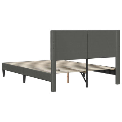 Queen Bed Frame Headboard Dark Grey Corduroy | HomeAndLiving