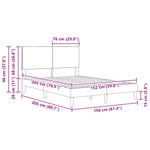 Queen Bed Frame Headboard Dark Grey Corduroy | HomeAndLiving