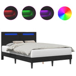 Black Faux Leather Bed Frame Double | HomeAndLiving