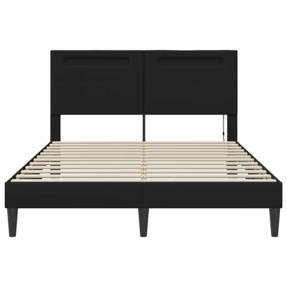 Black Faux Leather Bed Frame Double | HomeAndLiving