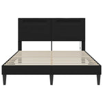 Black Faux Leather Bed Frame Double | HomeAndLiving