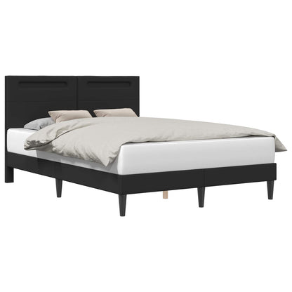 Black Faux Leather Bed Frame Double | HomeAndLiving