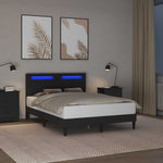Queen Faux Leather Bed Frame Black | HomeAndLiving