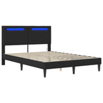 Queen Faux Leather Bed Frame Black | HomeAndLiving