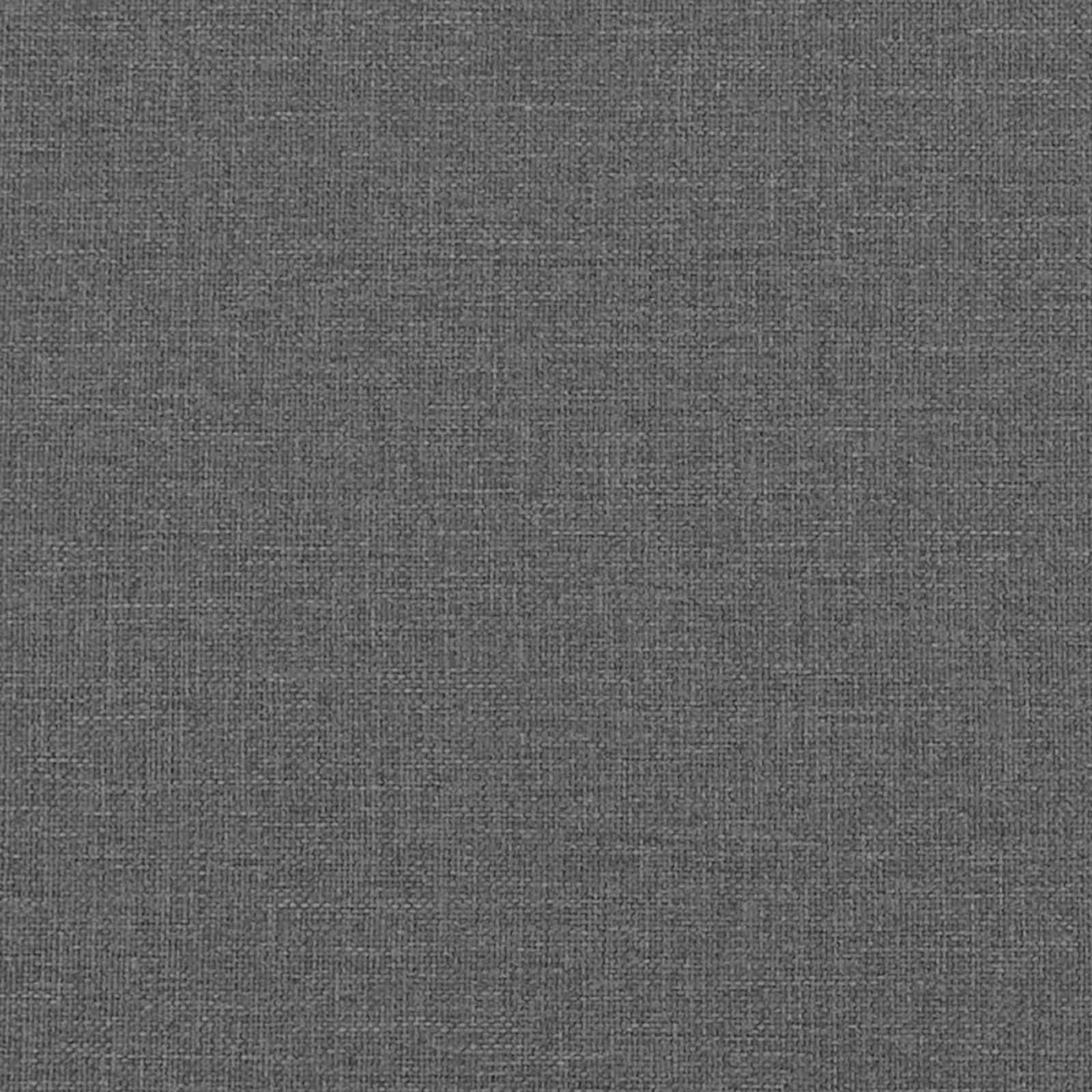 Single Bed Frame Dark Grey with Mattress Padded Headboard Polyester Upholstered Plywood
