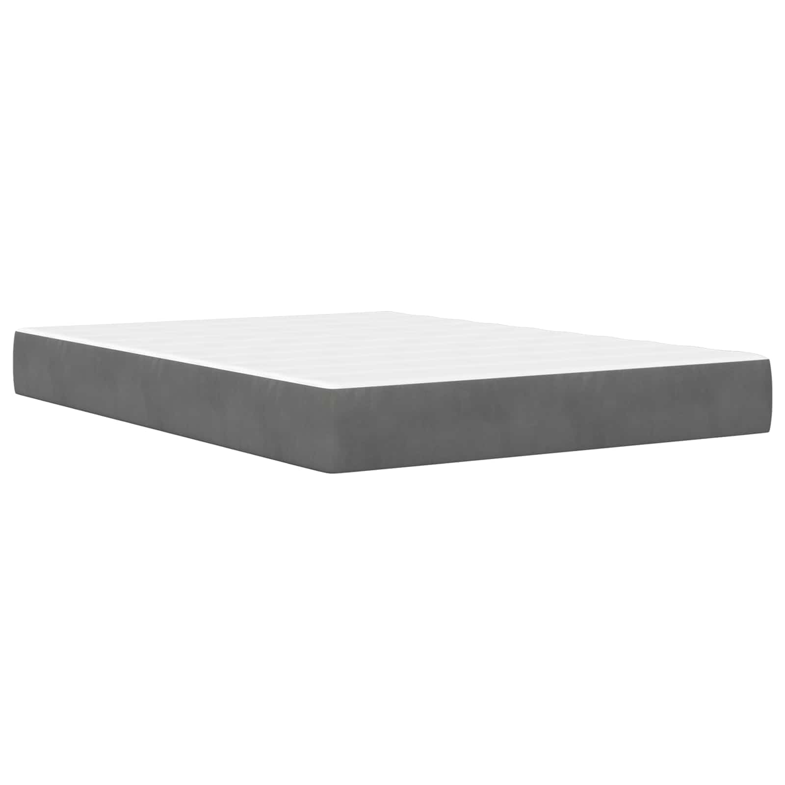 Small Dark Grey Velvet Bed Frame with Mattress Plywood Slatted Base