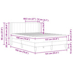 Small Double Dark Grey Bed Frame with Medium Firm Mattress Plywood Velvet