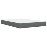 Dark Grey 2-Piece Bed Frame with Pocket Spring Mattress Fabric Headboard