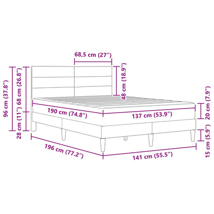 Dark Grey 2-Piece Bed Frame with Pocket Spring Mattress Fabric Headboard