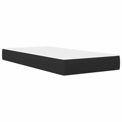 LED Bed Frame Black Faux Leather | HomeAndLiving