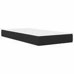LED Bed Frame Black Faux Leather | HomeAndLiving