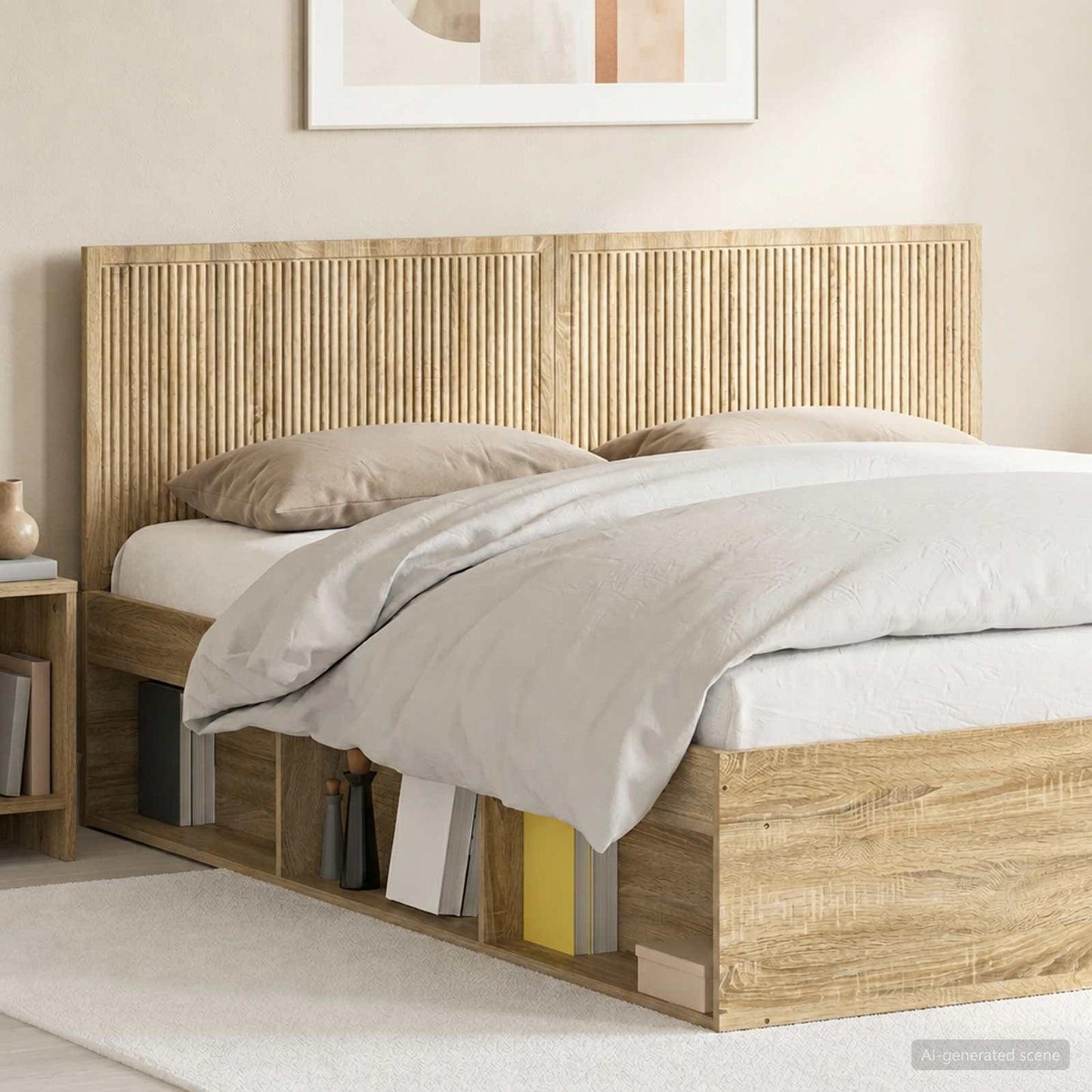 Wall Headboard Engineered Wood Brown 160 cm x 3 cm x 50 cm