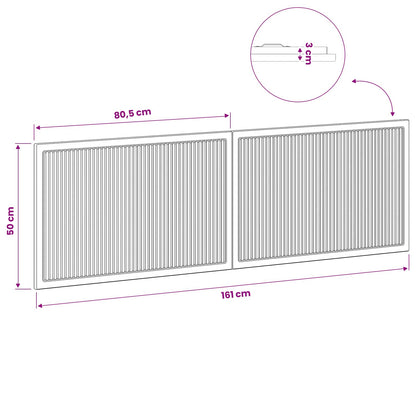 Wall Headboard Engineered Wood Brown 160 cm x 3 cm x 50 cm