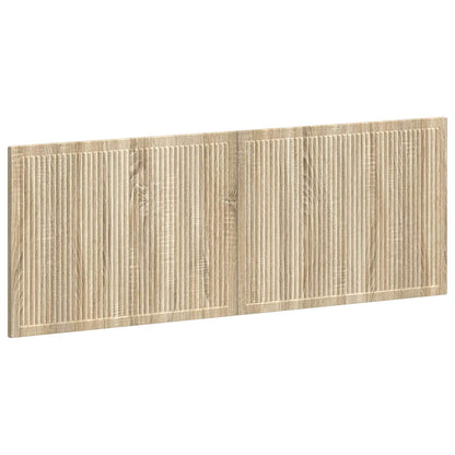 Wall Headboard Brown Engineered Wood 140 cm x 3 cm x 50 cm