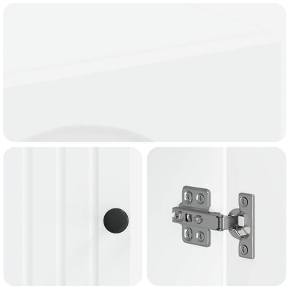 Bathroom Storage Cabinet White Compact 30x31x80cm