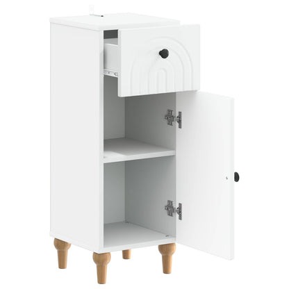 Bathroom Storage Cabinet White Compact 30x31x80cm