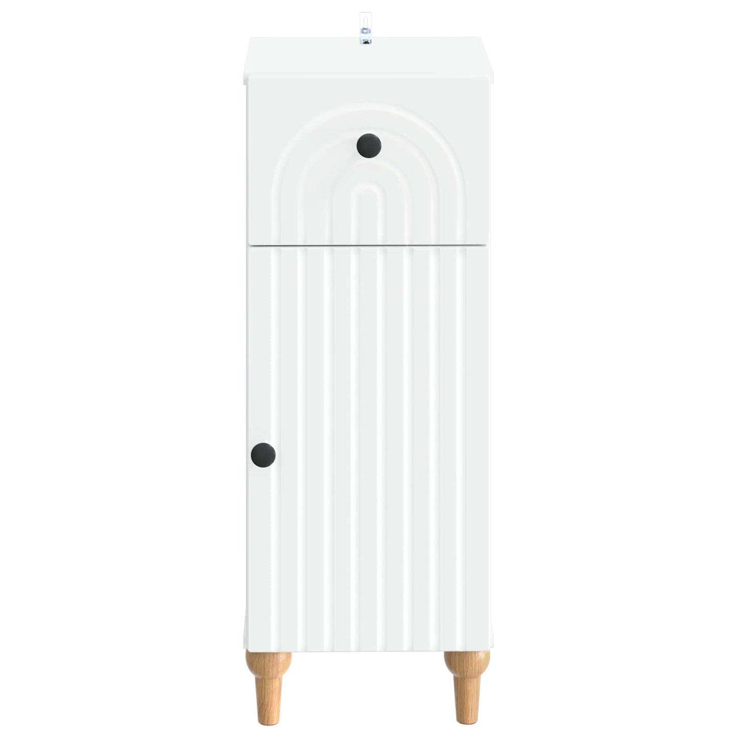 Bathroom Storage Cabinet White Compact 30x31x80cm