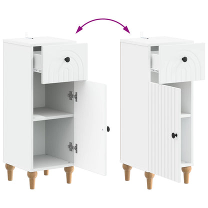 Bathroom Storage Cabinet White Compact 30x31x80cm