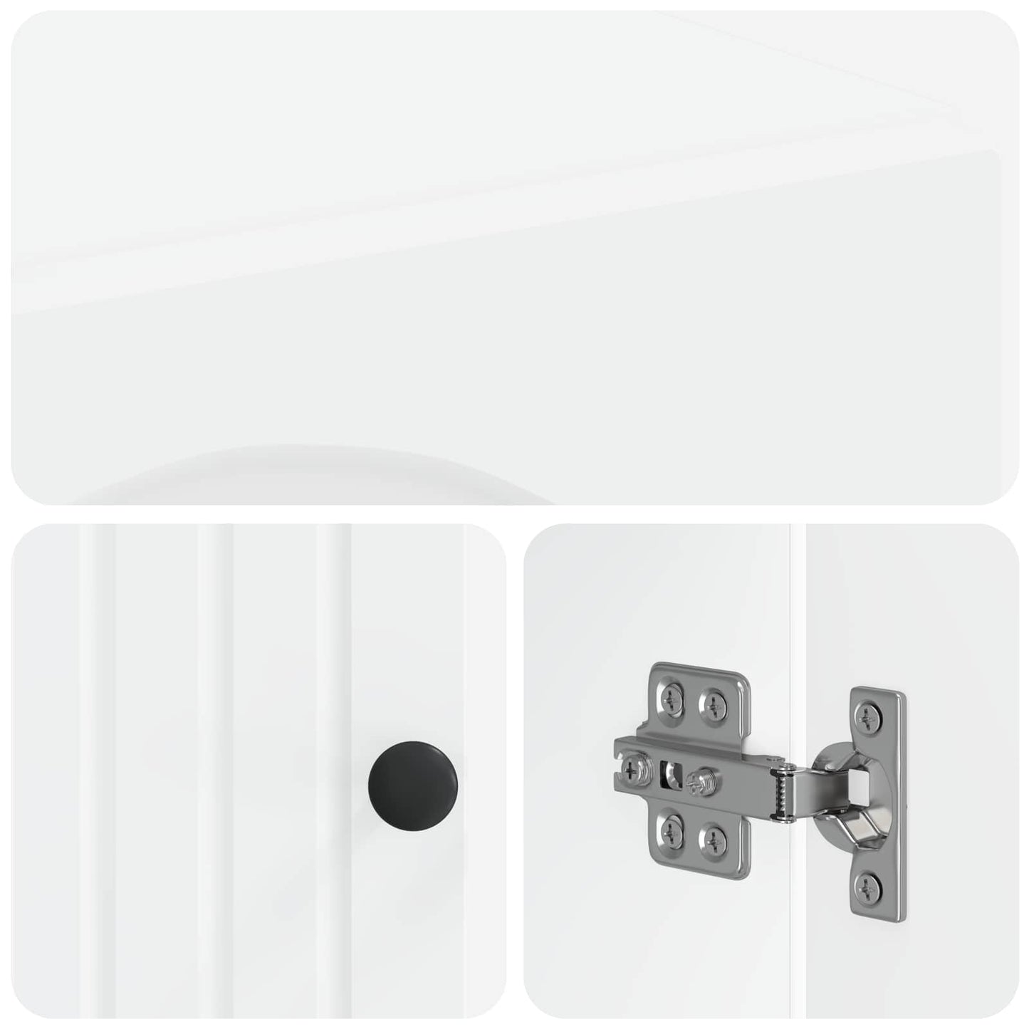 Bathroom Storage Cabinet White Slim 59.5x31x80cm