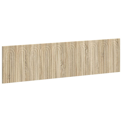 Wall Headboard Brown Engineered Wood 199.5 cm x 3 cm x 50 cm