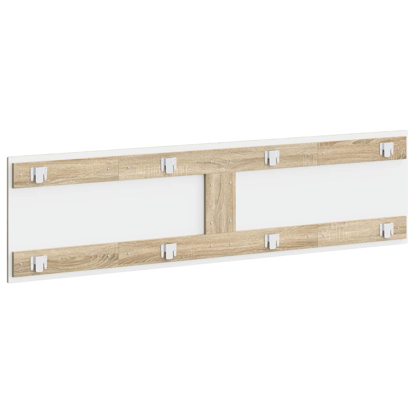 Wall Headboard Brown Engineered Wood 199.5 cm x 3 cm x 50 cm