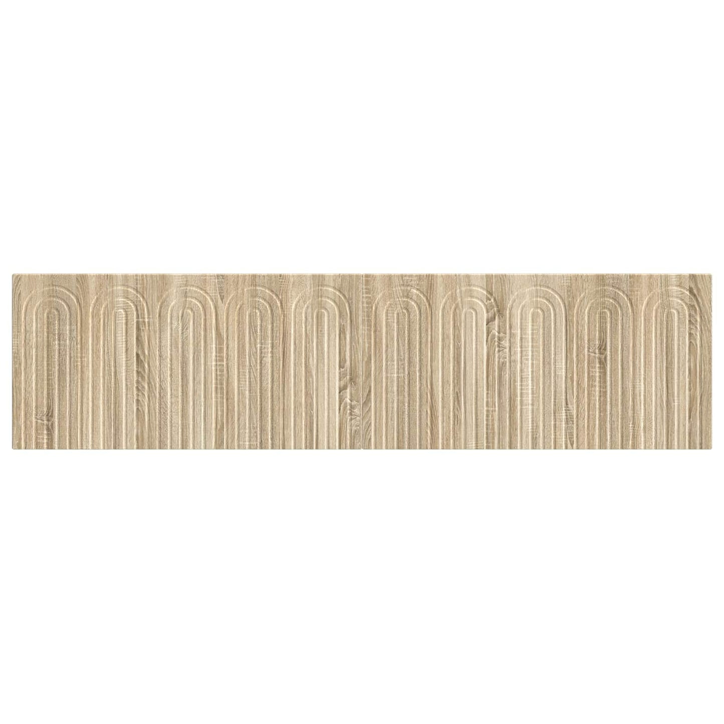 Wall Headboard Brown Engineered Wood 199.5 cm x 3 cm x 50 cm