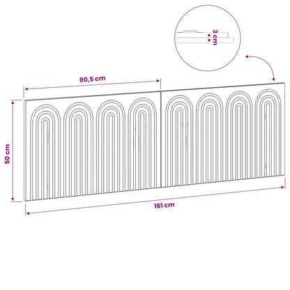 Wall Headboard Engineered Wood 161 cm x 3 cm x 50 cm