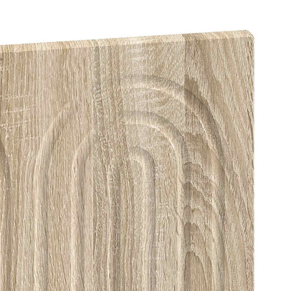 Wall Headboard Brown Engineered Wood 142 cm x 3 cm x 50 cm