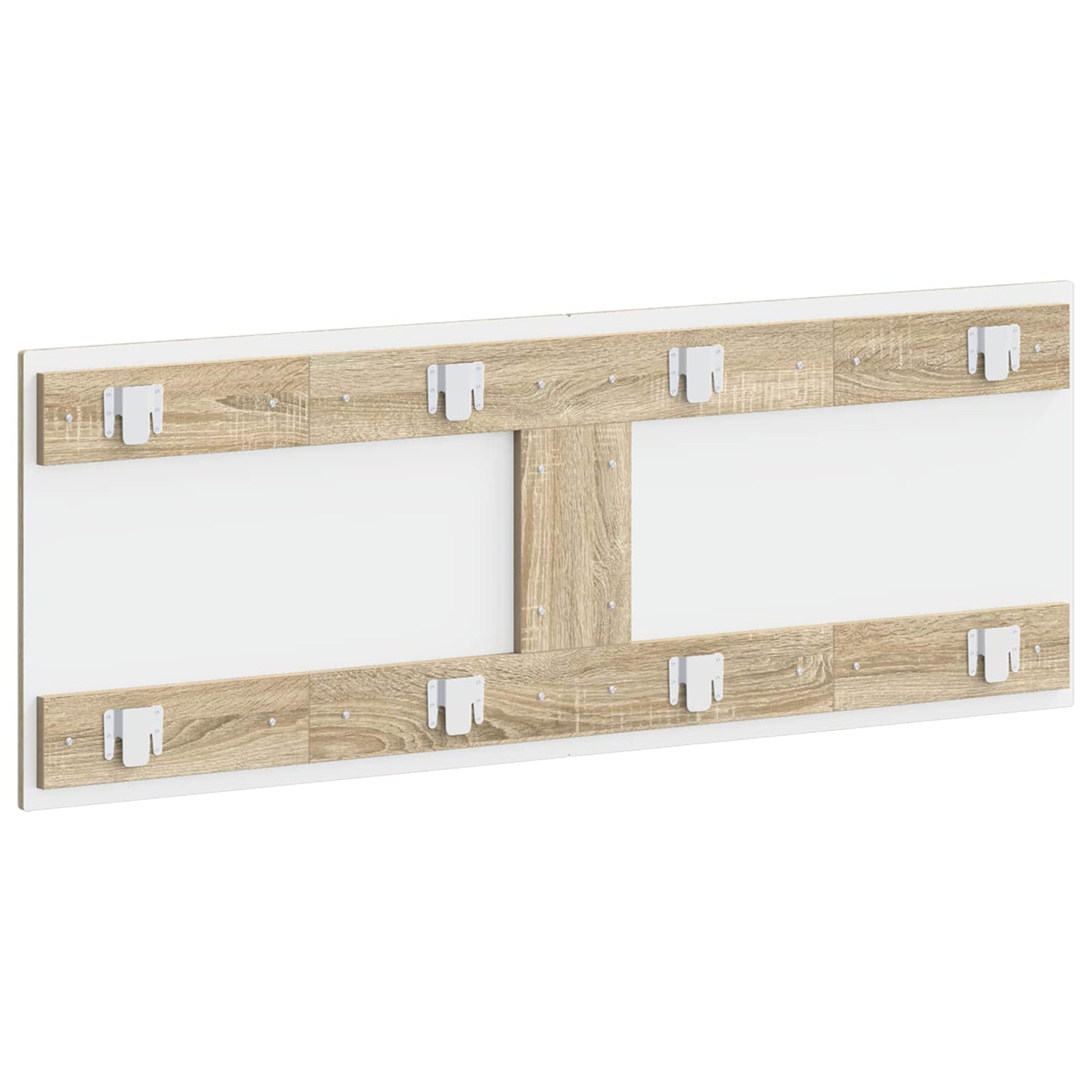 Wall Headboard Brown Engineered Wood 142 cm x 3 cm x 50 cm