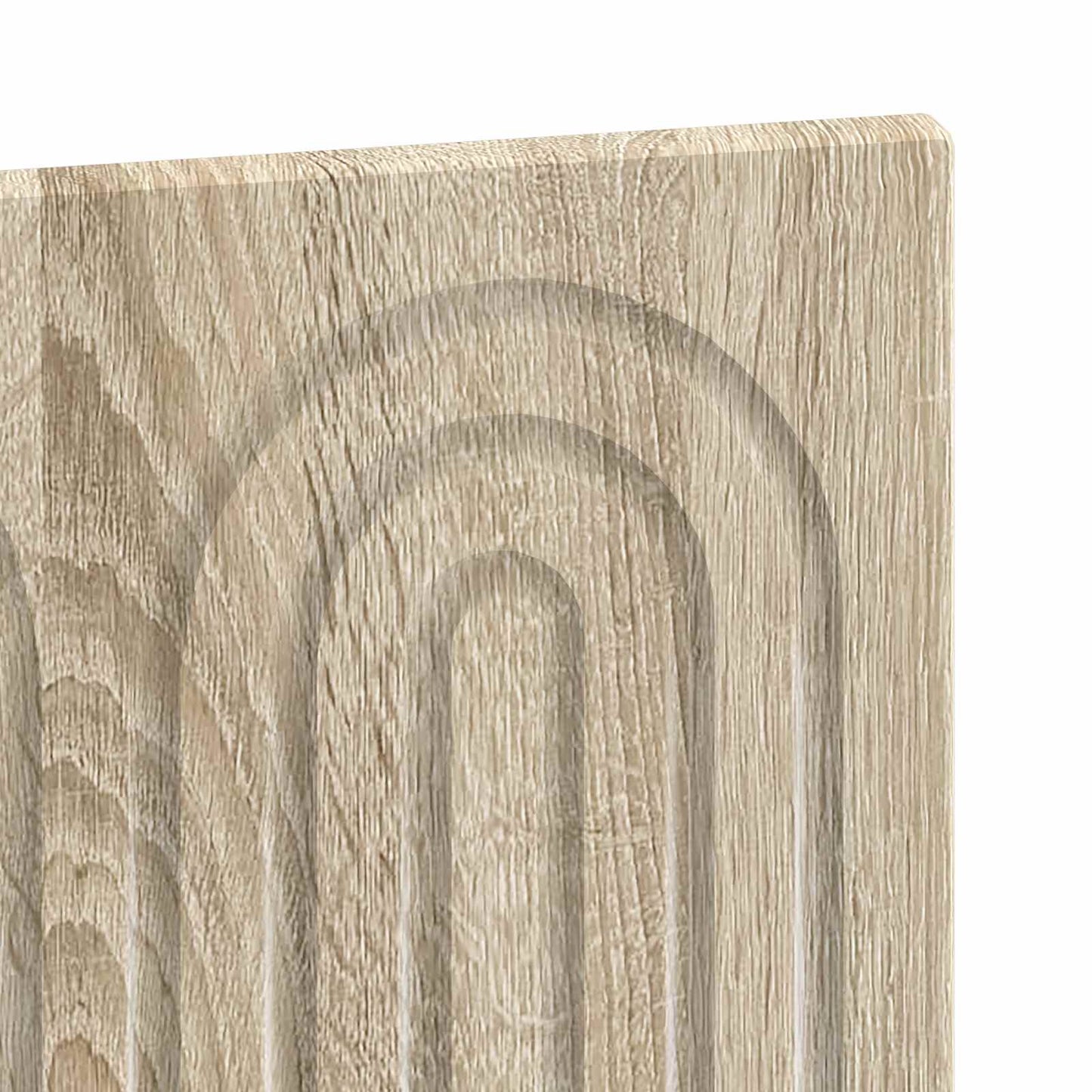 Wall Headboard Brown Engineered Wood 123 cm x 3 cm x 50 cm