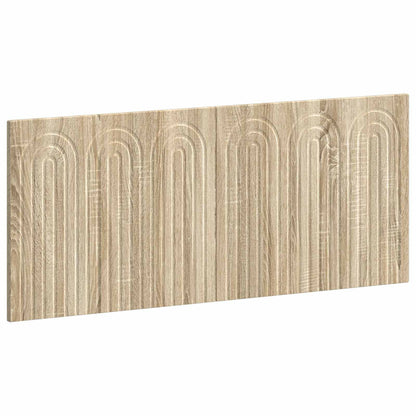 Wall Headboard Brown Engineered Wood 123 cm x 3 cm x 50 cm