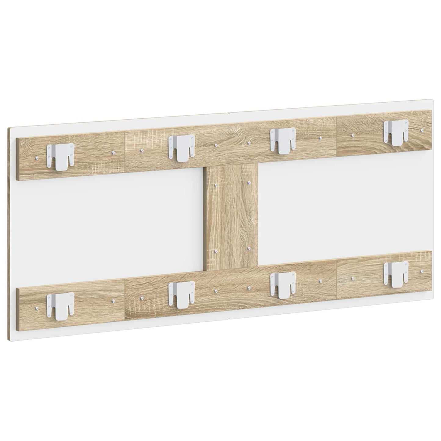Wall Headboard Brown Engineered Wood 123 cm x 3 cm x 50 cm