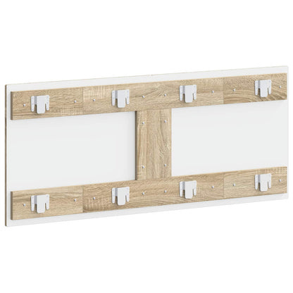 Wall Headboard Brown Engineered Wood 123 cm x 3 cm x 50 cm