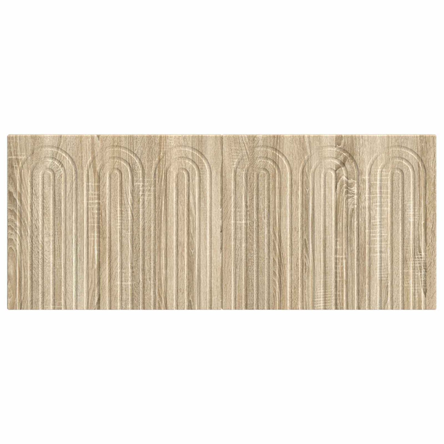 Wall Headboard Brown Engineered Wood 123 cm x 3 cm x 50 cm
