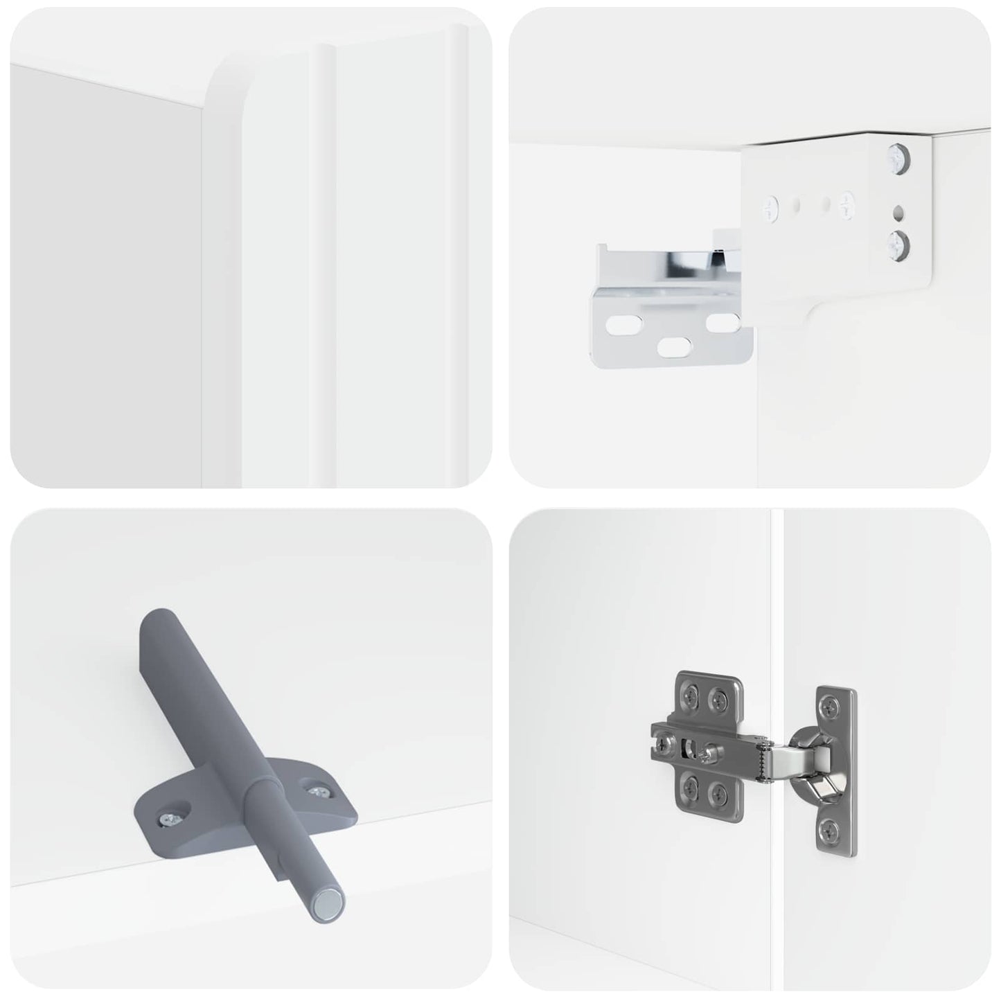 Bathroom Wall Cabinet White Slim 30x31x63cm