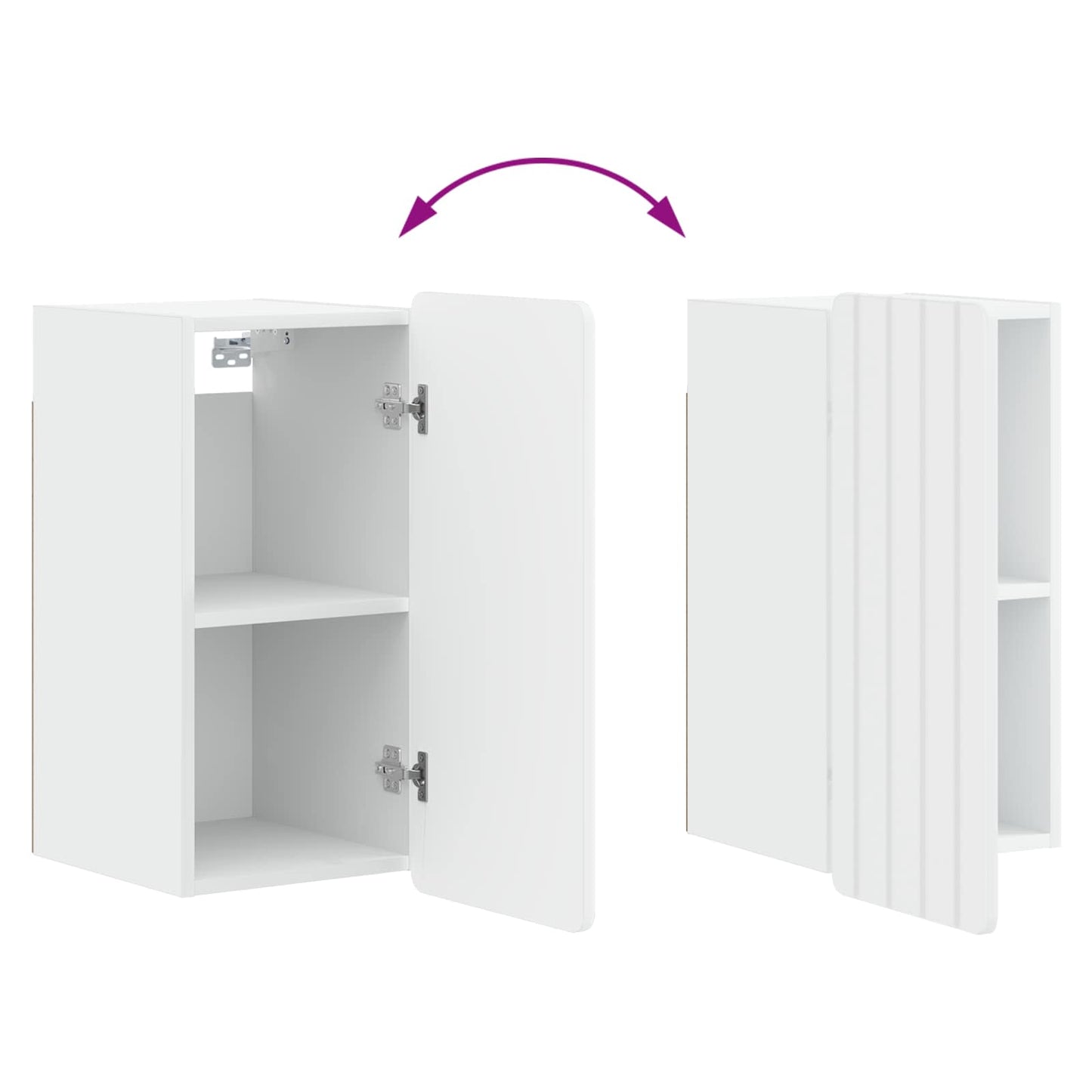 Bathroom Wall Cabinet White Slim 30x31x63cm