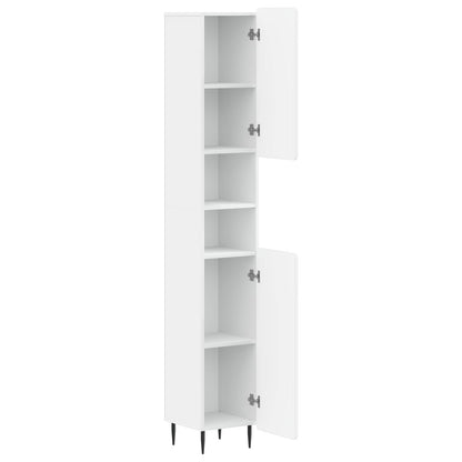 Bathroom Cabinet White Storage 30 cm x 31 cm x 189.5 cm