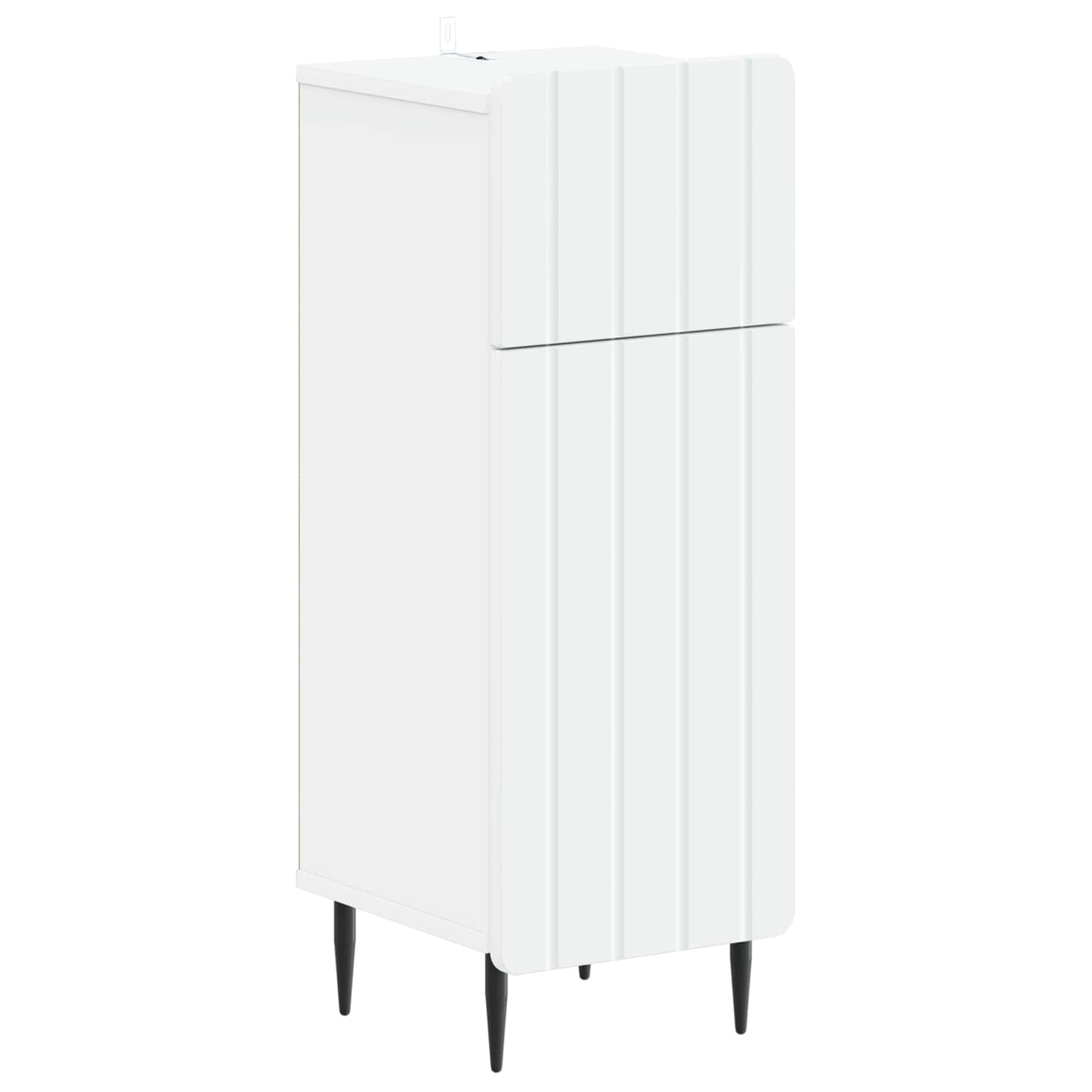 Bathroom Storage Cabinet White Slim 30x31x79.5cm