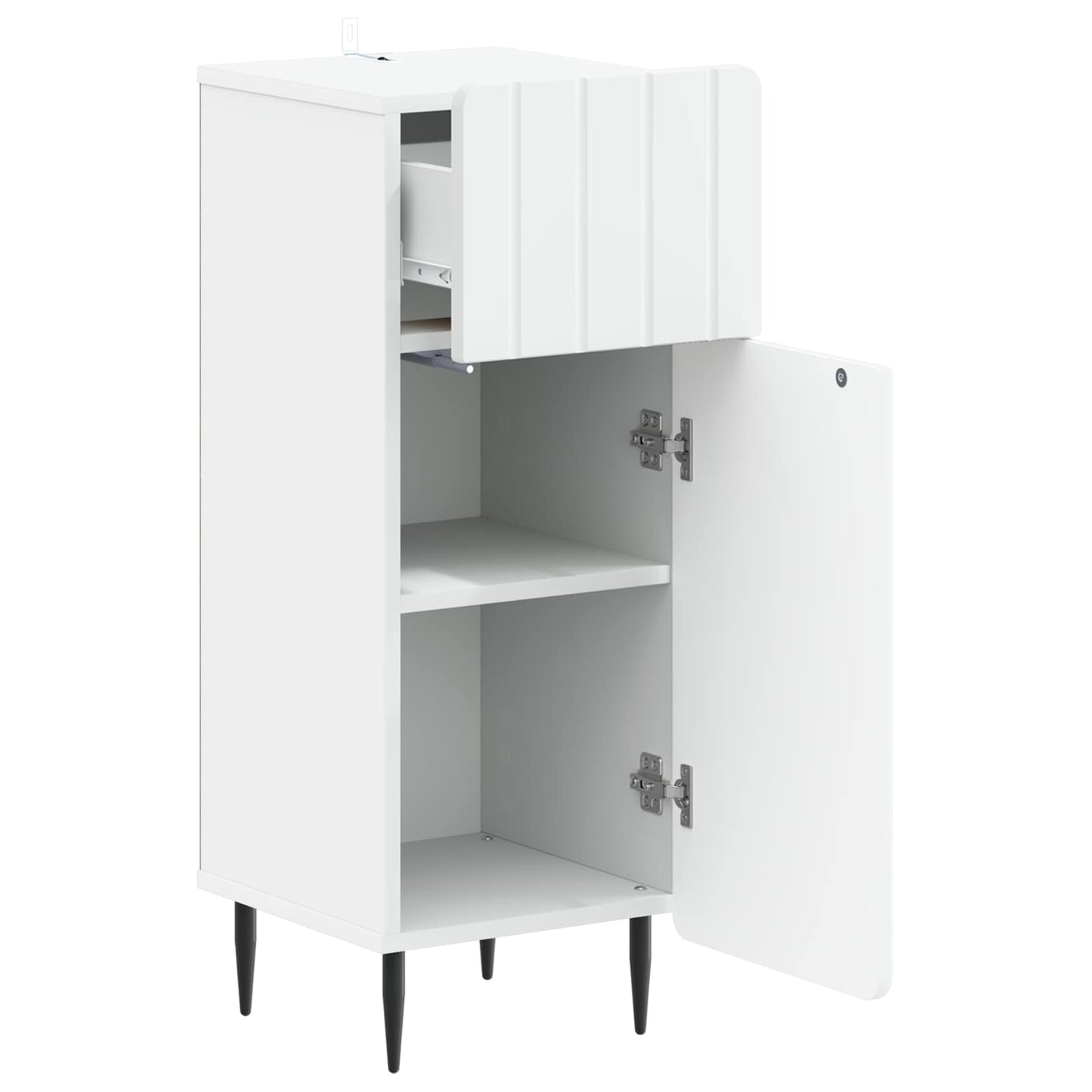 Bathroom Storage Cabinet White Slim 30x31x79.5cm