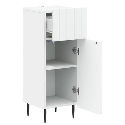 Bathroom Storage Cabinet White Slim 30x31x79.5cm
