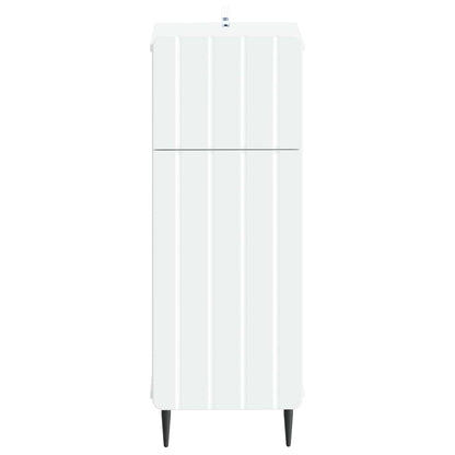 Bathroom Storage Cabinet White Slim 30x31x79.5cm