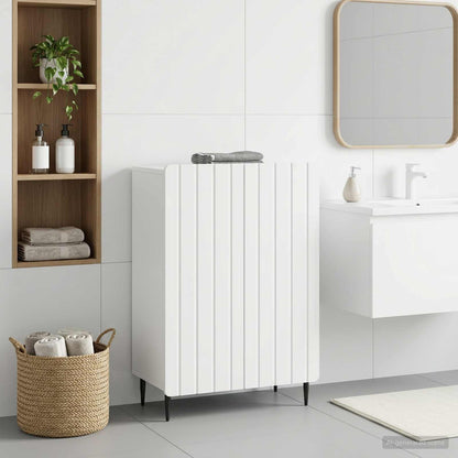 Bathroom Storage Cabinet White Slim 59.5x31x79.5cm